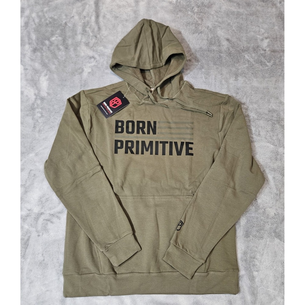 Born Primitive Hoodie Men's Size Medium OD Green